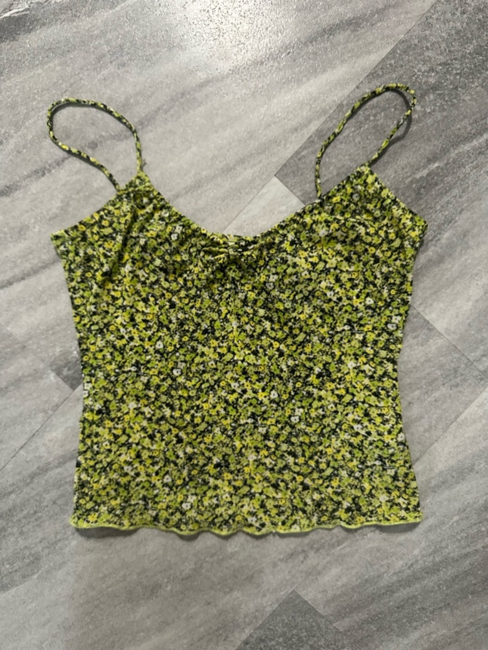 Y2K ✨ Esprit green floral top size Small